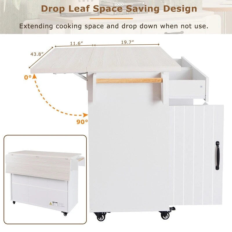 Îlot de cuisine Alger avec armoire de rangement pour poubelle