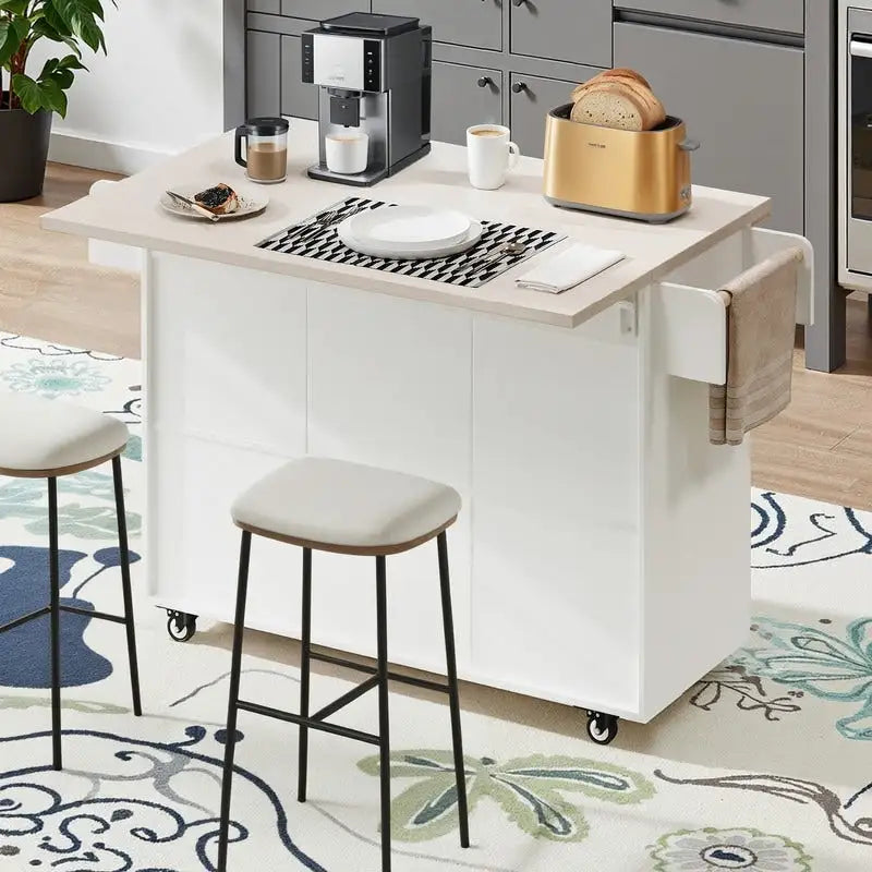 Îlot de cuisine Alger avec armoire de rangement pour poubelle