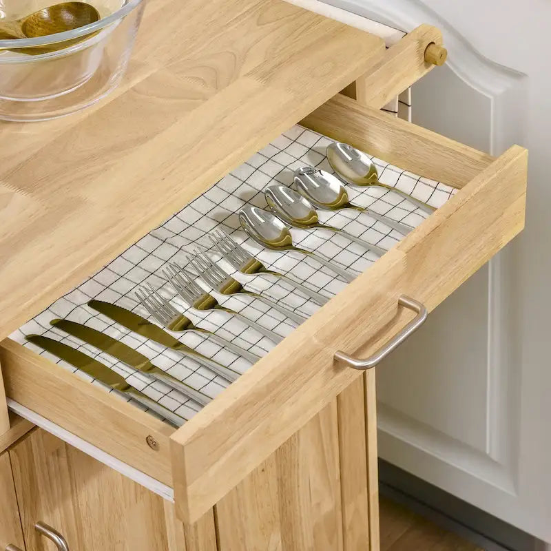 Îlot de cuisine sur roulettes (tabourets non compris)
