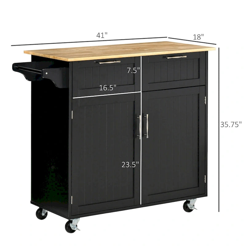41 îlots de cuisine roulants modernes sur roulettes (tabourets non inclus)