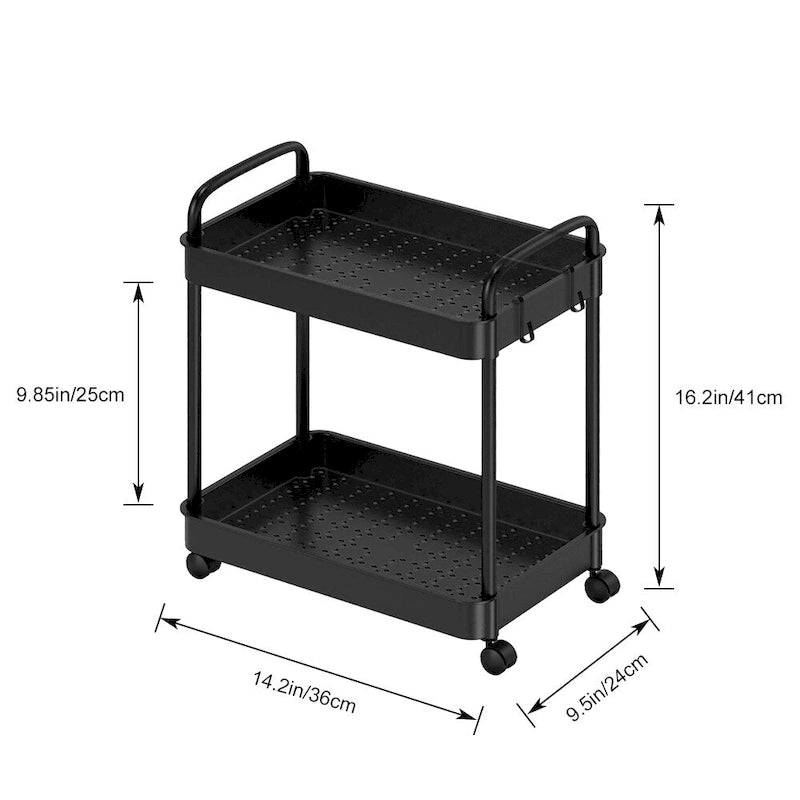 Chariot de rangement, Organisateur d'étagère mobile, Organisateur de rangement multifonctionnel et mobile