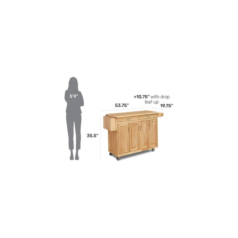 Chariot de cuisine General Line en bois marron - N/A