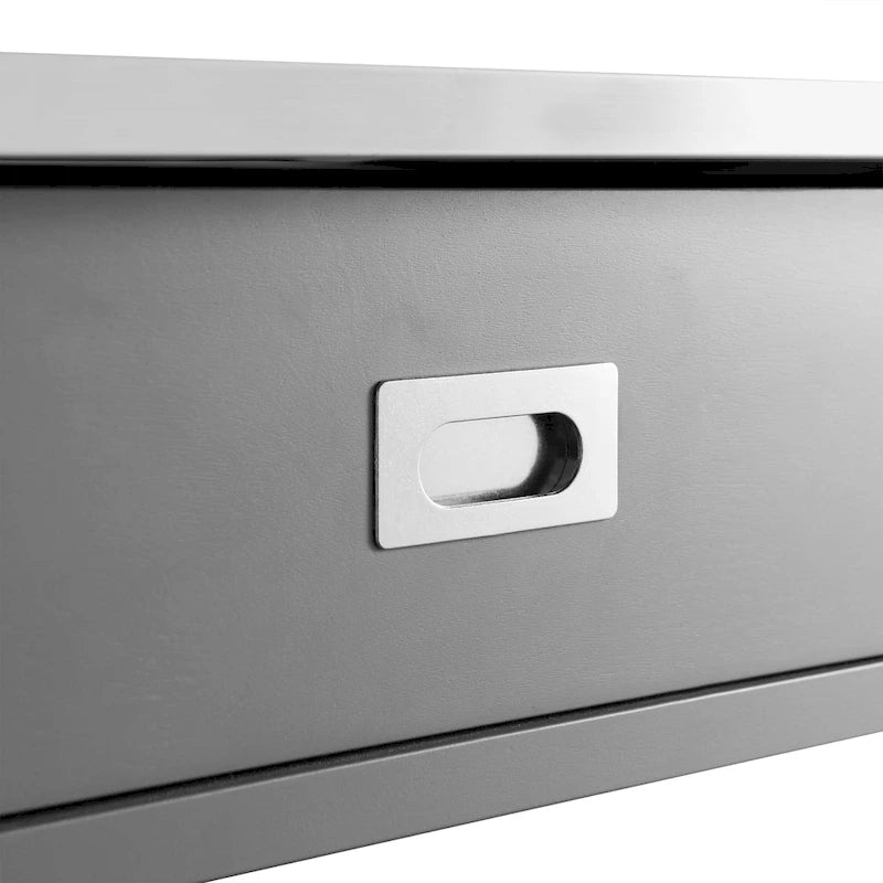 Îlot/Chariot de cuisine avec plateau en acier inoxydable - 37H x 42L x 20P