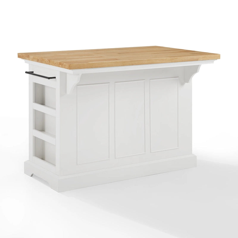 Îlot de cuisine avec plateau en bois - 50 L x 32 P x 36 H