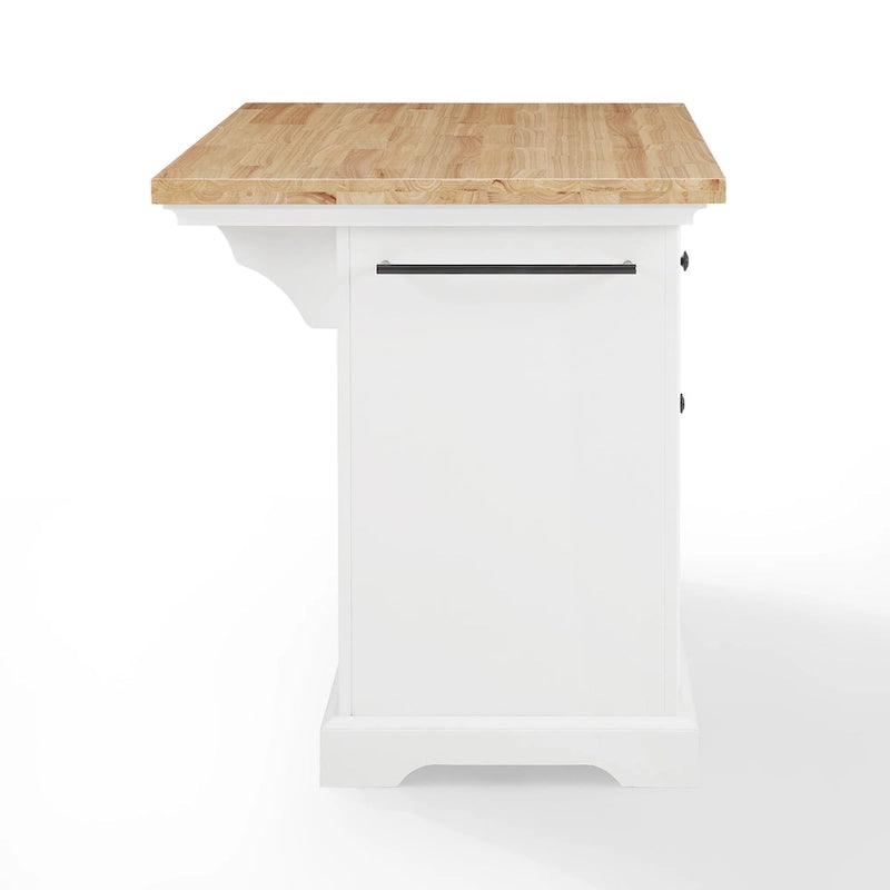 Îlot de cuisine avec plateau en bois - 50 L x 32 P x 36 H
