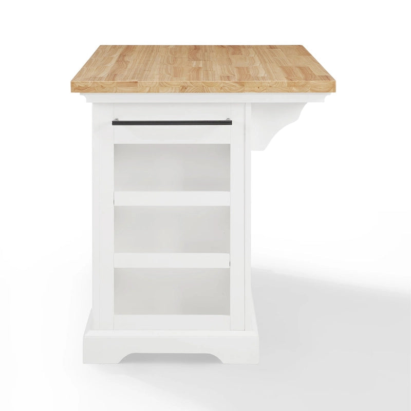 Îlot de cuisine avec plateau en bois - 50 L x 32 P x 36 H