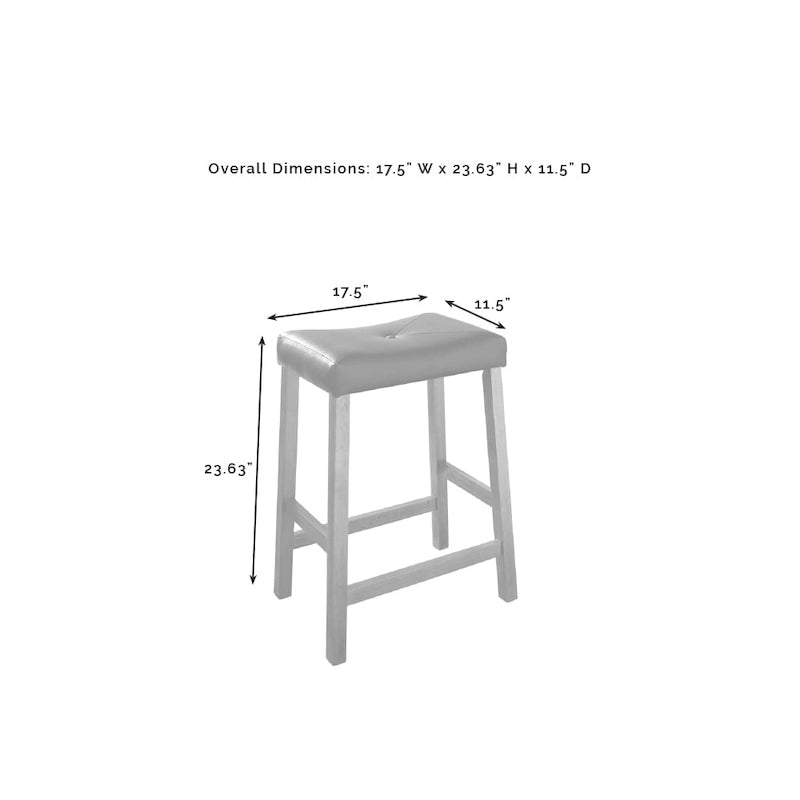 Îlot avec tabourets de bar rembourrés - 51p x 50l x 36h