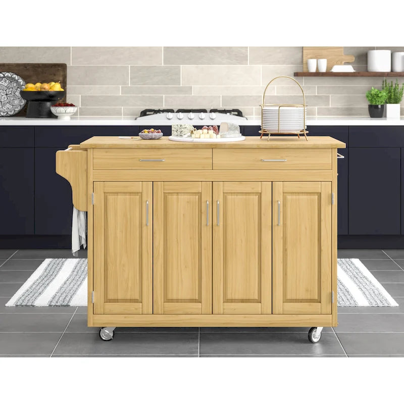 Desserte de cuisine Create-a-Cart marron