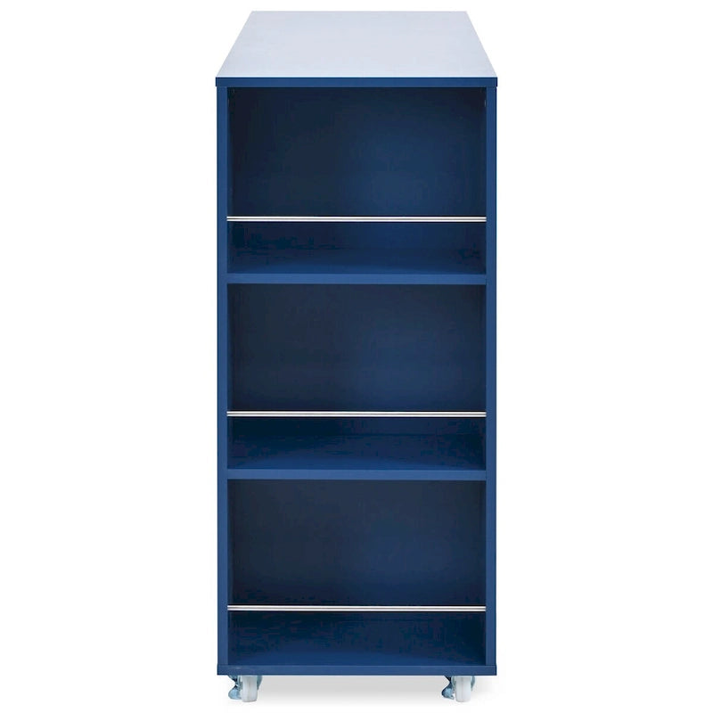 Îlot de cuisine roulant avec table extensible, Îlot de cuisine sur roulettes