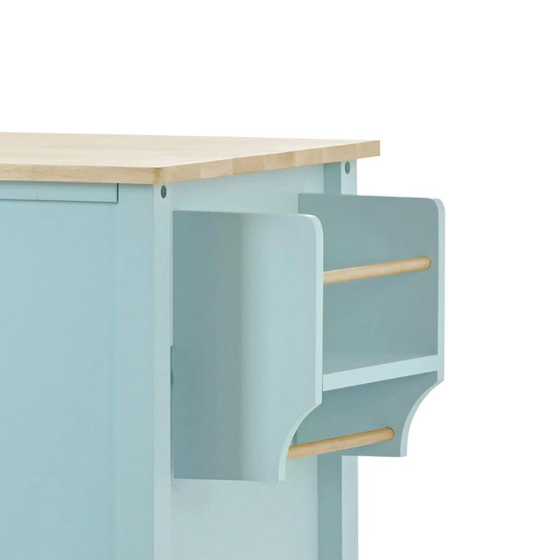 Desserte de cuisine classique en bois avec 2 tiroirs, 2 placards, un porte-serviettes et un porte-épices